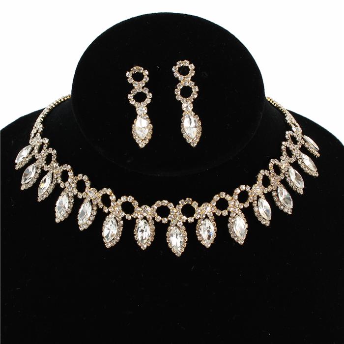 Rhinestones Crystal Choker Set