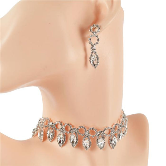 Rhinestones Crystal Choker Set