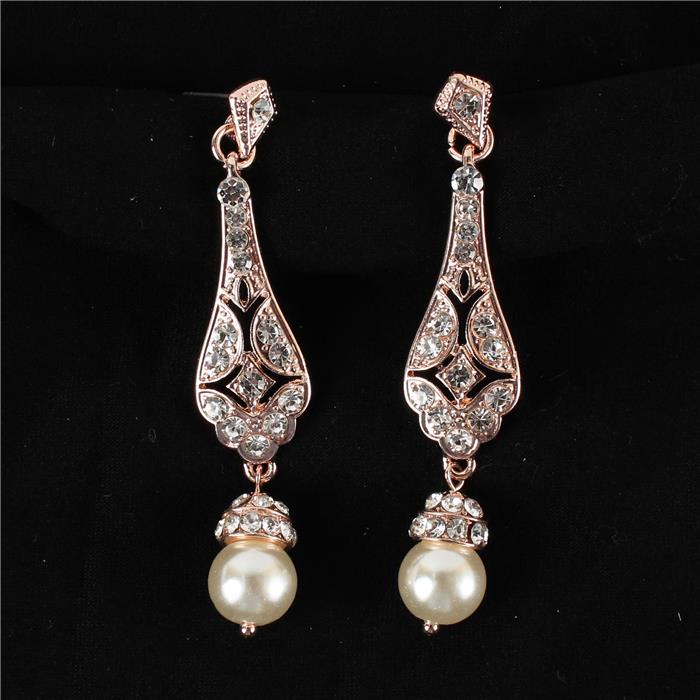 Pearl Crystal Chandelier Earring