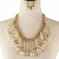 Pearl Crystal Necklace Set