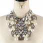 Crystal Pearl Chunky Necklace Set