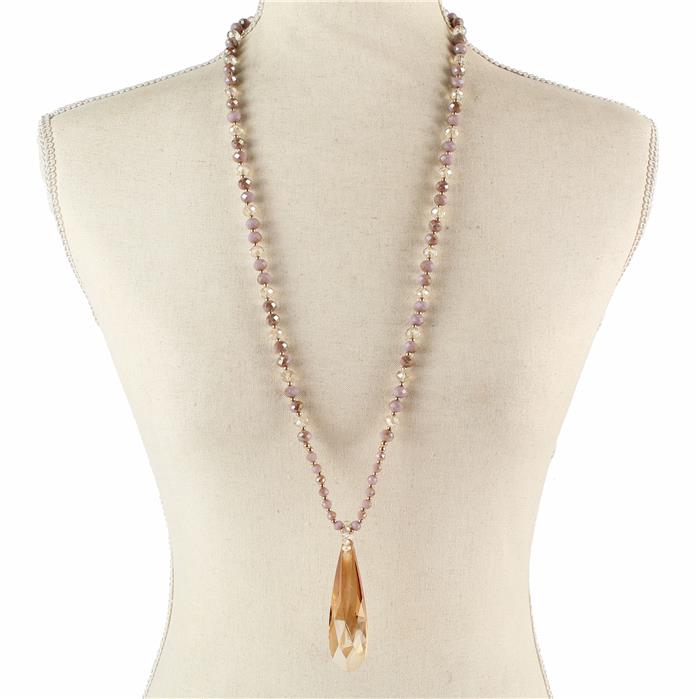 Long Crystal Beads Necklace