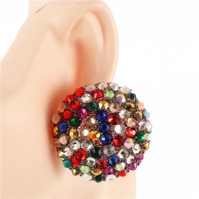 Clip On Crystal Earring