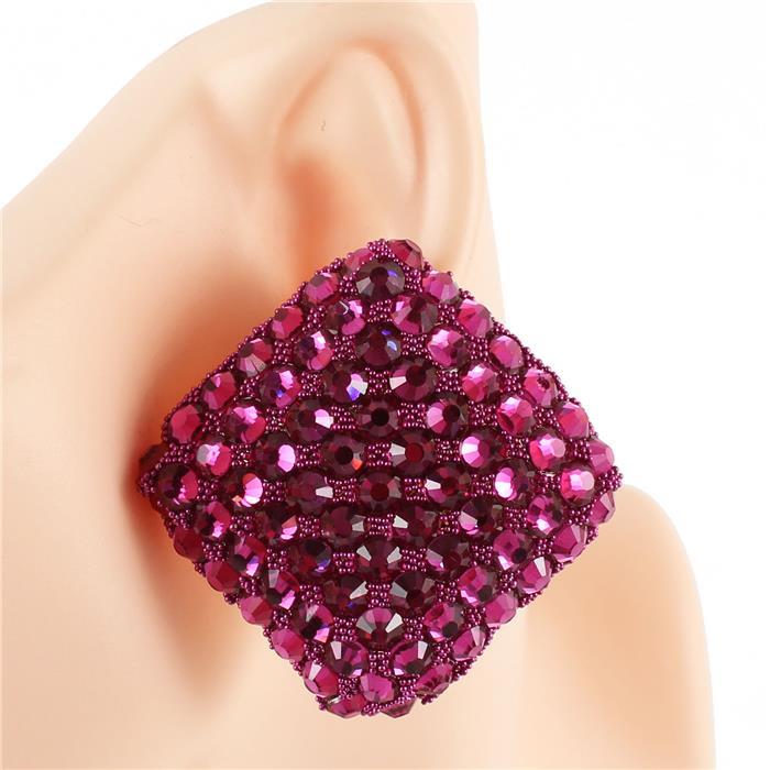 Clip On Crystal Earring