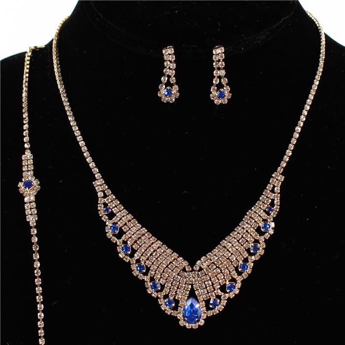 Rhinestones 3 pc Necklace Set