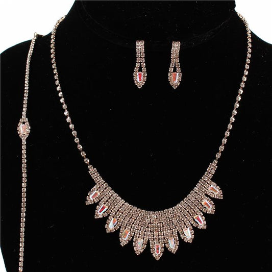 Rhinestones 3 pc Necklace Set