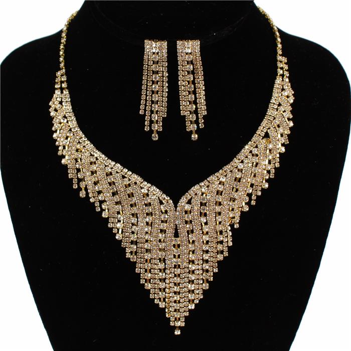 Rhinestones Necklace Set