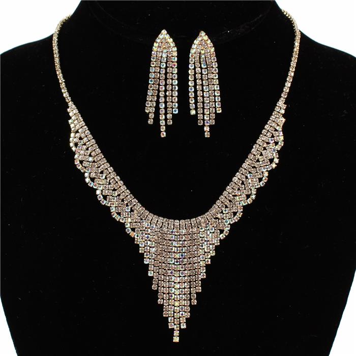 Rhinestones Necklace Set