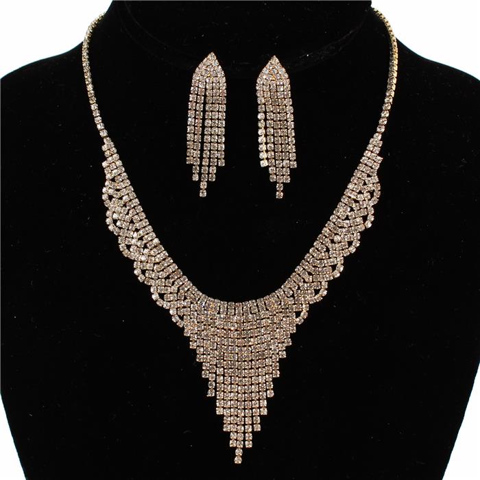 Rhinestones Necklace Set