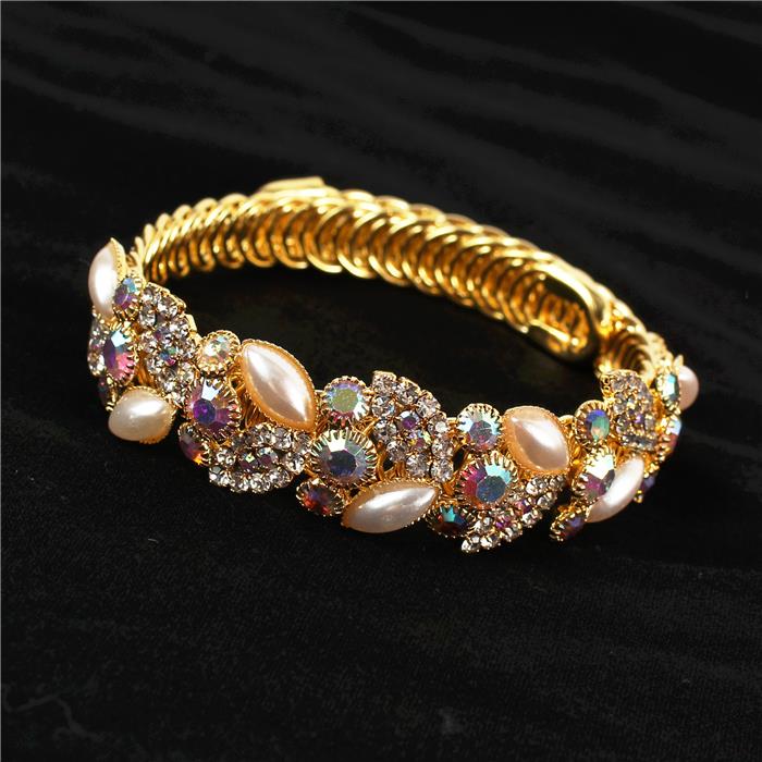 Rhinestones Pearl Bangle