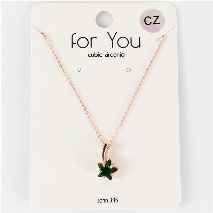 CZ  Star Charm Necklace