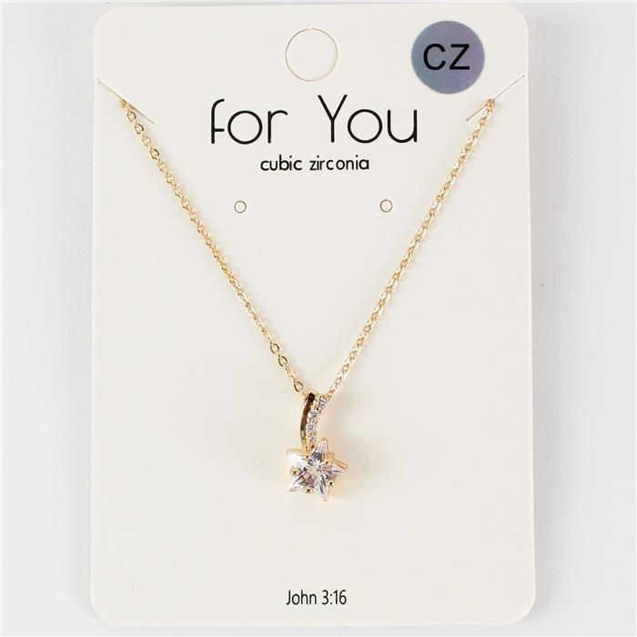 CZ  Star Charm Necklace