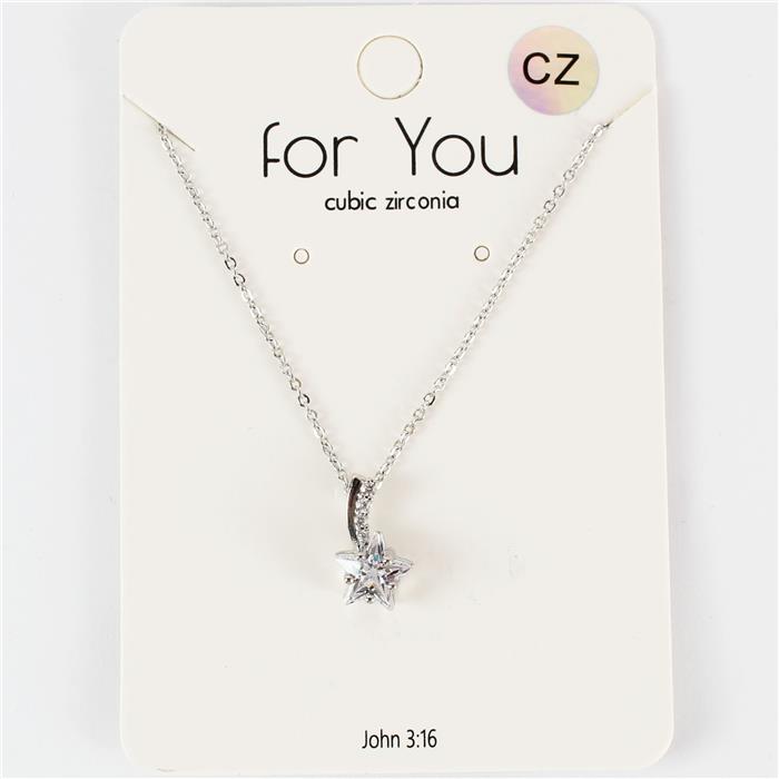 CZ  Star Charm Necklace