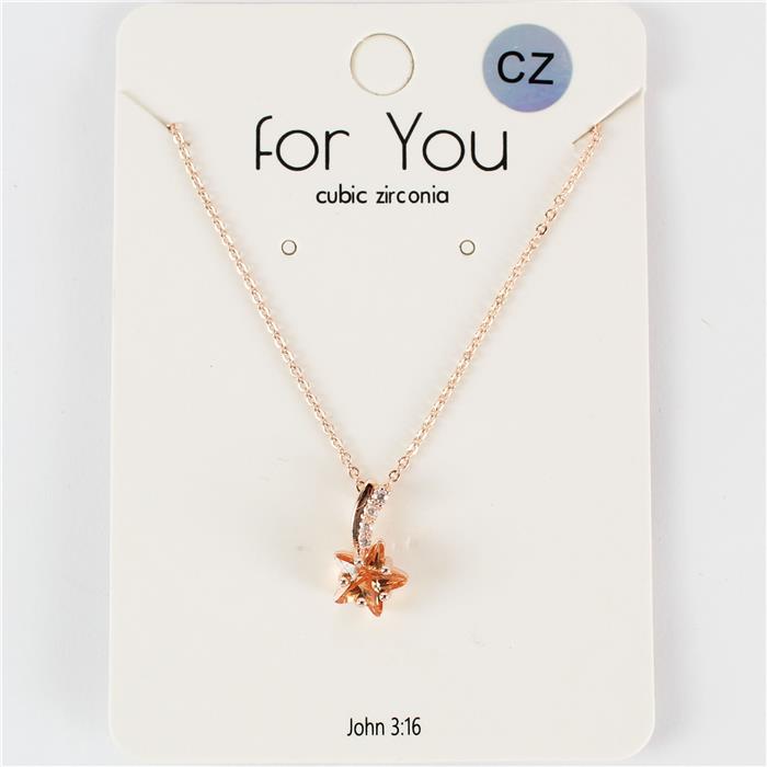 CZ  Star Charm Necklace