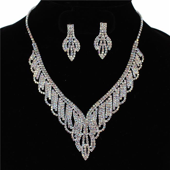 Rhinestones Necklace Set