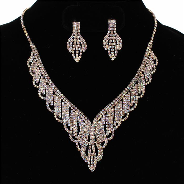 Rhinestones Necklace Set