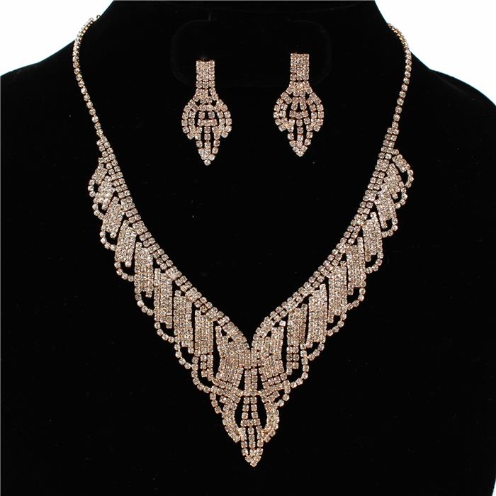 Rhinestones Necklace Set