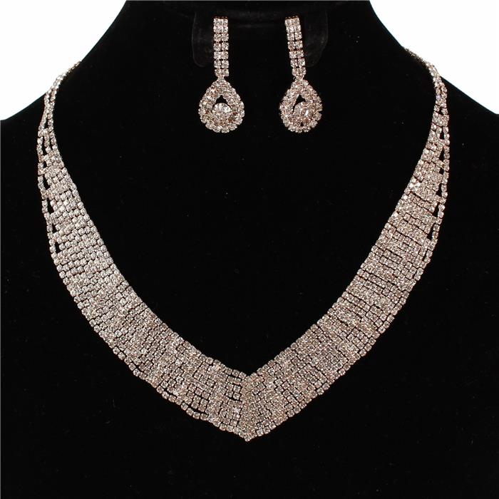 Rhinestones Necklace Set