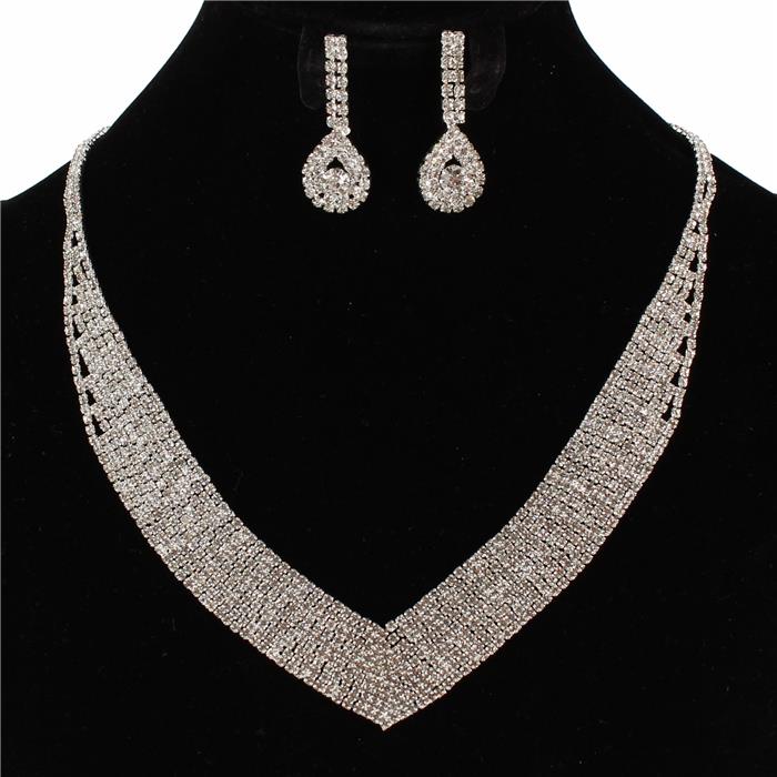 Rhinestones Necklace Set