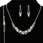 3 PC Rhinestones Pearl Necklace Set