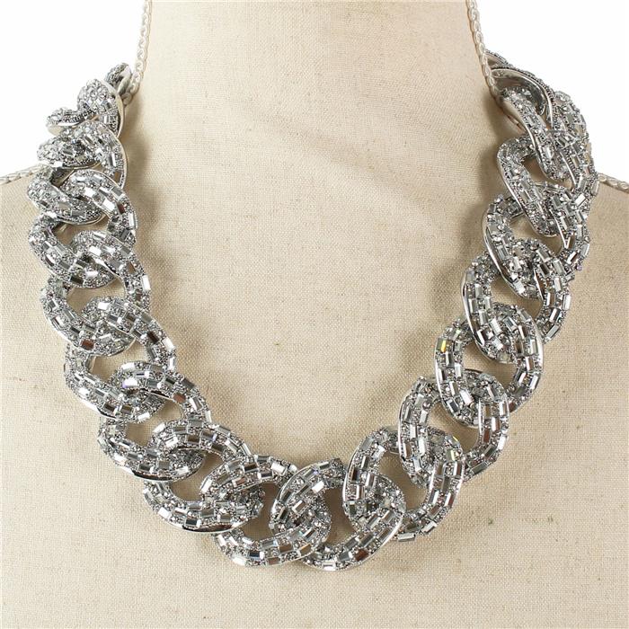 Crystal Link Chain Necklace