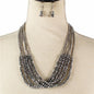 Crystal Multi Bead Necklace Set