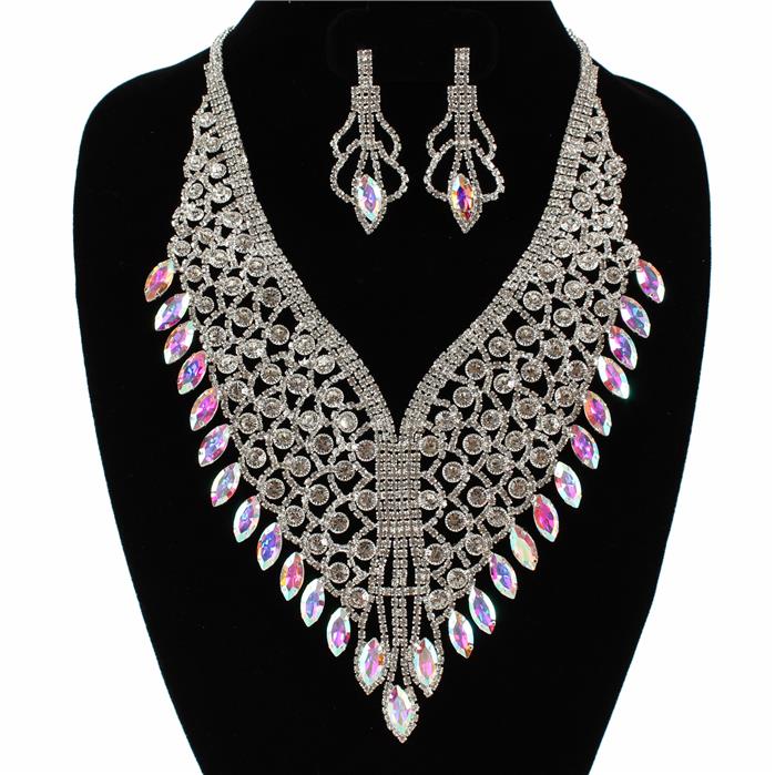 Rhinestones Crystal  Necklace Set