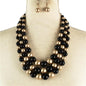 3 Layered Pearl Necklace Set