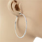 60 MM Rhinestones Hoop Earring