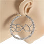 SEXY Rhinestones Hoop Earring