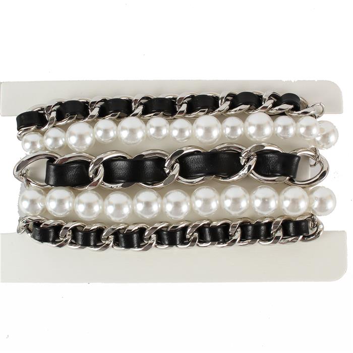 5 Layerds Pearl Stretch Bracelet