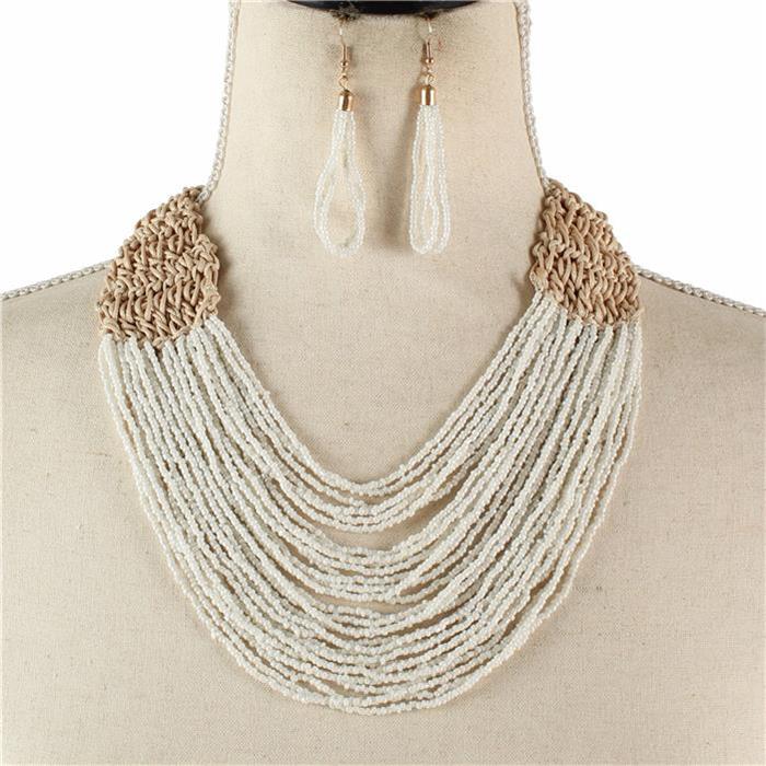 Fashion Bead Multilayereds Necklace Set