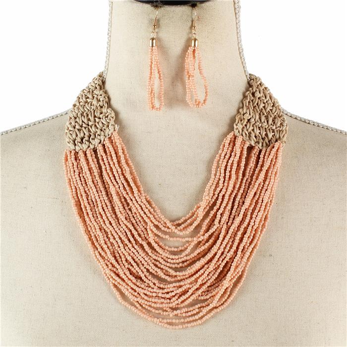 Fashion Bead Multilayereds Necklace Set