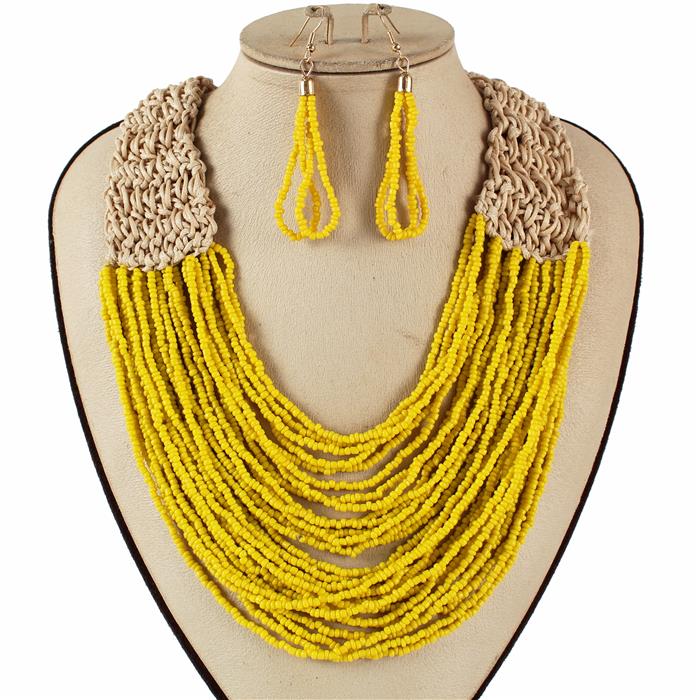 Fashion Bead Multilayereds Necklace Set