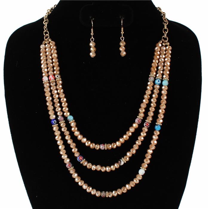 Fashion Bead Multilayereds Necklace Set