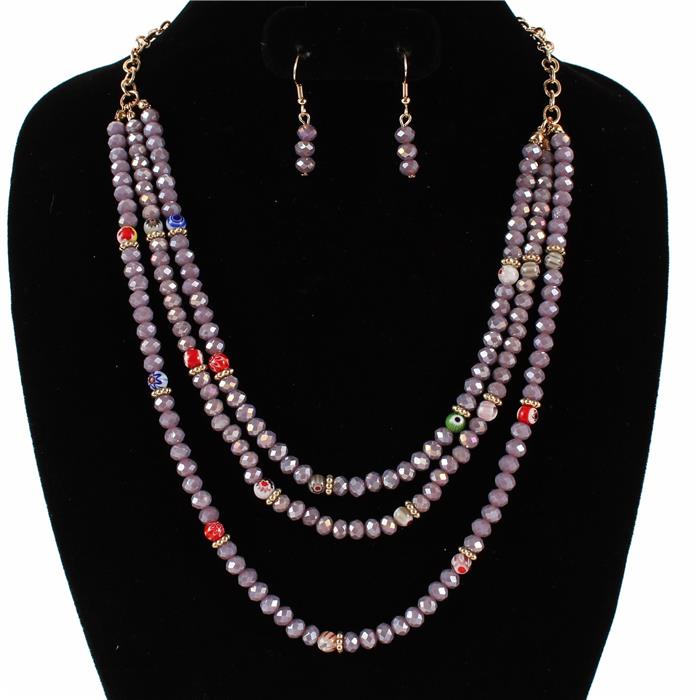 Fashion Bead Multilayereds Necklace Set