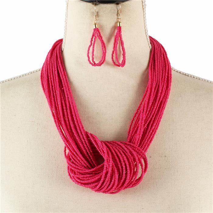 Fashion Bead Multilayereds Necklace Set