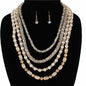 Fashion Pearl With Bead Necklace Set