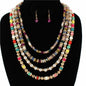 Fashion Pearl With Bead Necklace Set