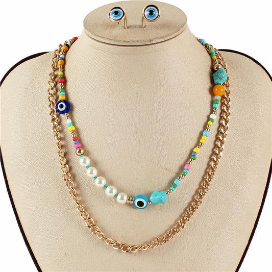 Evil Eye Necklace Set