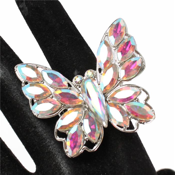 Fashion Crystal Butterfly  Ring