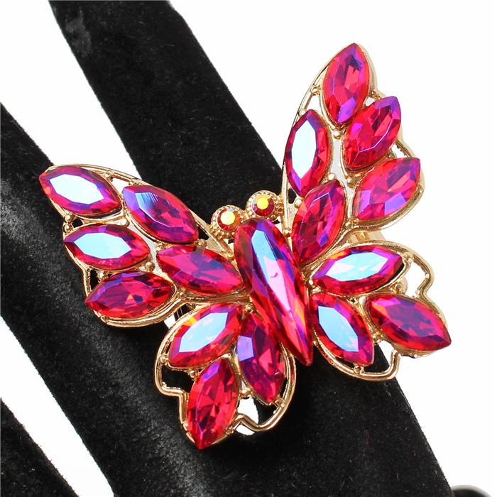 Fashion Crystal Butterfly  Ring