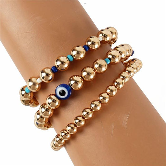 Evil Eye  Multi Layered Breacelet