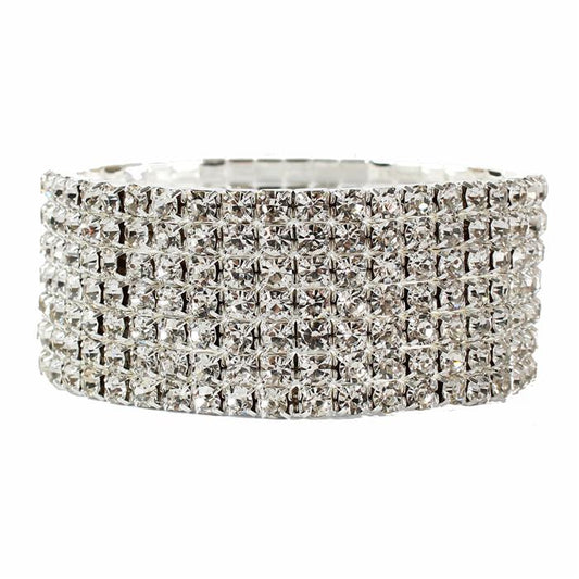 7 Lines  Rhinestones Stretch Bracelet