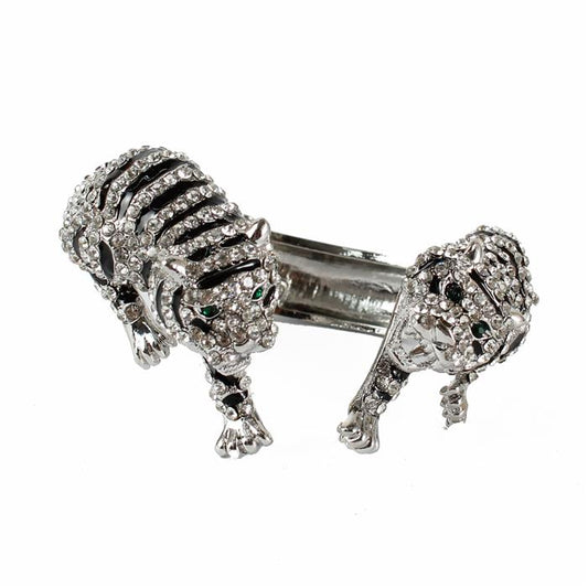 Rhinestones TIGER Cuff Bangle