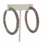 60 MM Rhinestones Hoop Earring