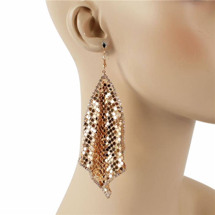 Metal Mesh Dangle Earring