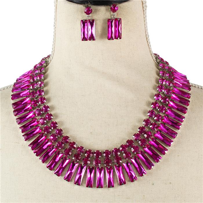 Crystal Evening Necklace Set