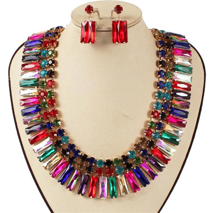 Crystal Evening Necklace Set