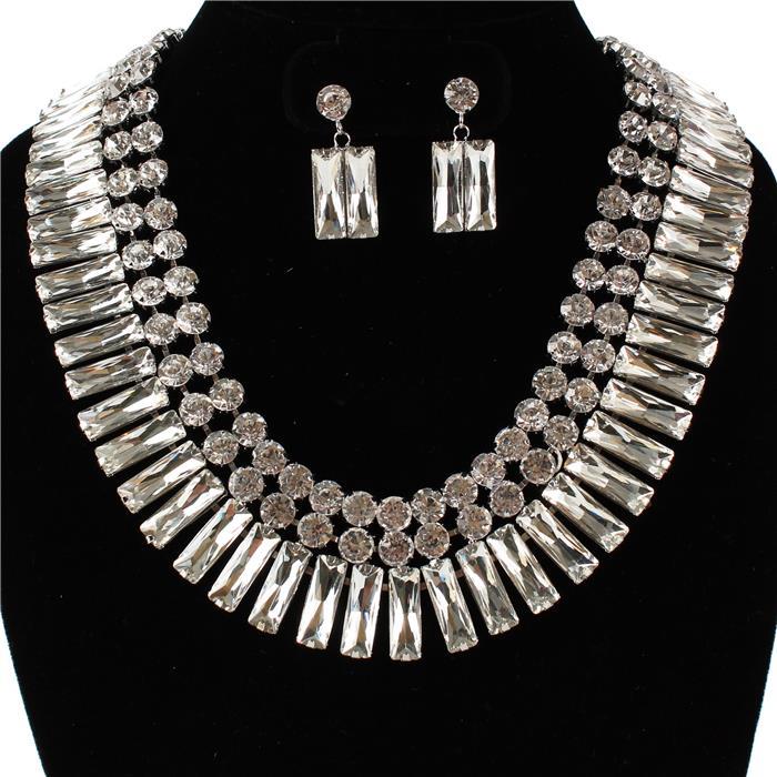 Crystal Evening Necklace Set